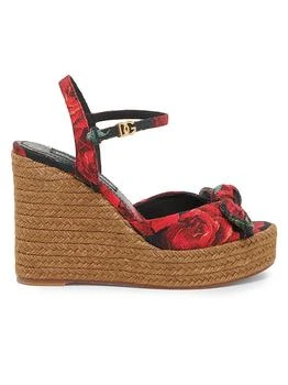 Dolce 
Gabbana | Floral Espadrille Wedge Sandals