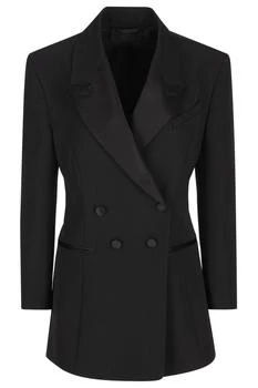 Givenchy | Givenchy Pleated Double-Breasted Blazer