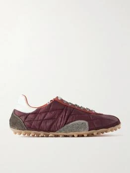 MAISON MARGIELA | Sprinter Leather And Brushed Suede-trimmed Shell Sneakers  - IT35
