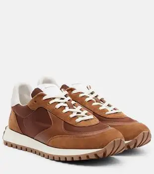 Gianvito Rossi | Gravel leather and suede sneakers