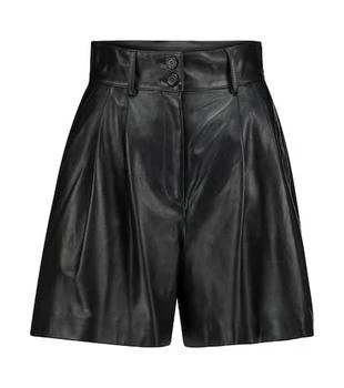 Dolce 
Gabbana | High-rise leather shorts