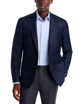 Loro Piana Fabric Wool, Silk & Cashmere Plaid Slim Fit Sport Coat