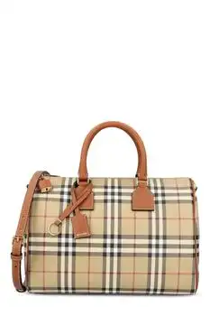 Burberry | Burberry Checked Zipped Top Handle Bag