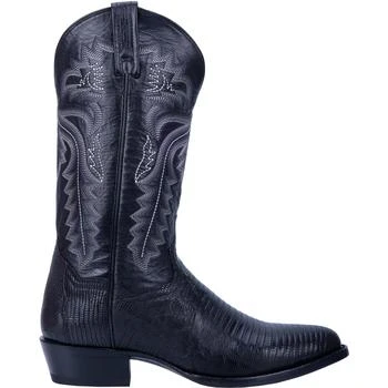 Dan Post Dan Post Mens Winston Lizard Embroidered Round Toe Pull On Dress Boots Mid Calf - Black