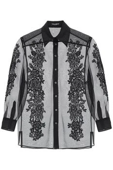 Dolce & Gabbana | Dolce & Gabbana Lace-Detailed Long Sleeved Shirt