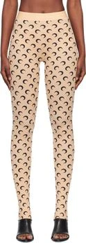 Tan Recycled Moon Jersey Stirrup Leggings
