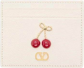 Valentino Off-White Cherryfic Card Holder