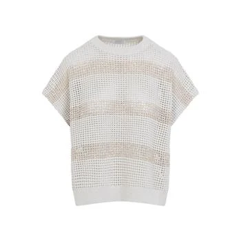Brunello Cucinelli | Brunello Cucinelli Short Sleeved Knitted Top