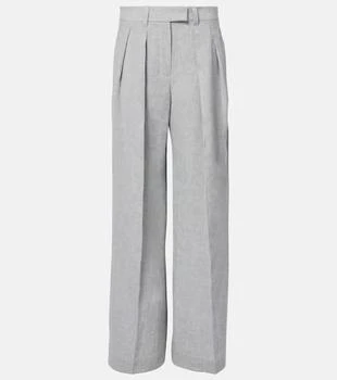 Brunello Cucinelli | Linen-blend wide-leg pants