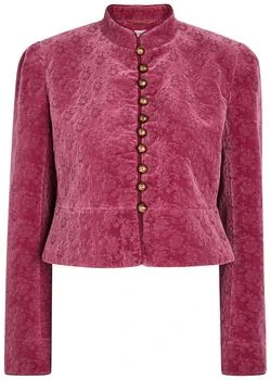 Chloé | Embroidered-jacquard velvet jacket