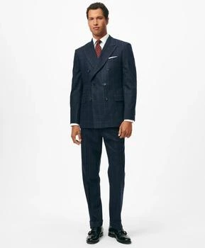 Classic Fit Wool Cashmere Flannel Windowpane 1818 Suit