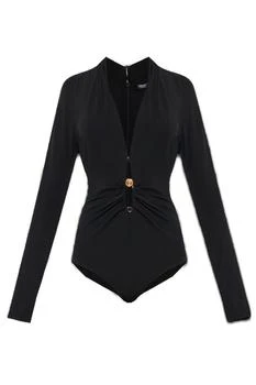 Versace | Versace Safety Pin Detailed Long-Sleeved Bodysuit