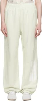 MM6 | Green Unbrushed Sweat Jersey Lounge Pants