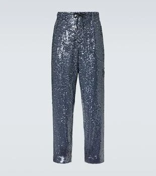Sequined straight pants