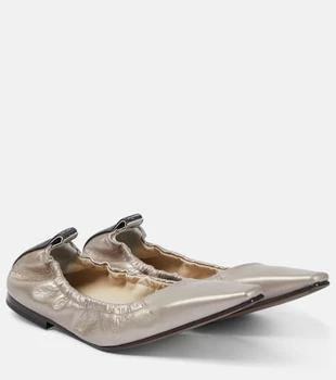 Brunello Cucinelli | Metallic leather ballet flats