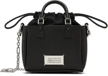 MAISON MARGIELA | Black Micro 5AC Horizontal Tote Bag