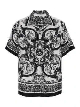 Dolce & Gabbana | Dolce & Gabbana Majolica-Printed Short Sleeved Shirt