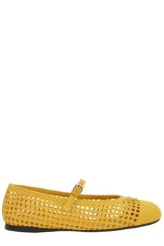 Prada | Prada Triangle-Logo Crochet Ballerinas