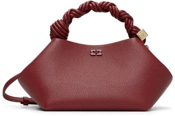 Ganni Red Grained Small Bou Bag