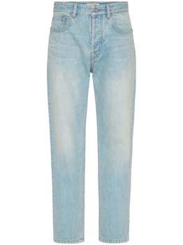 Valentino | Mid-Rise Tapered Leg Denim Trousers