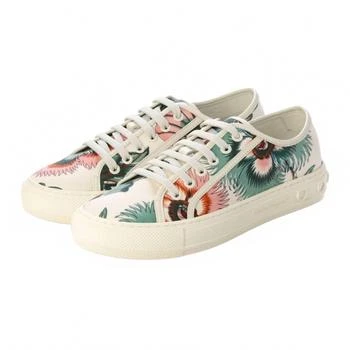Salvatore Ferragamo | Women's Papavero-Print Low-Top Sneakers In White