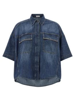 Brunello Cucinelli | Brunello Cucinelli Shiny Pockets Denim Shirt