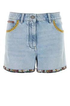 Valentino | Valentino	Floral Trim Denim Shorts
