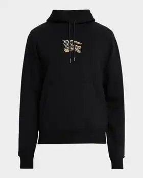 Burberry | Men's EKD Check Logo Cotton Slim-Fit Hoodie