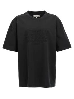 MAISON MARGIELA | Maison Margiela Logo Embroidered Straight Hem T-Shirt