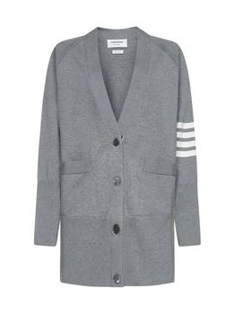 Thom Browne | Thom Browne 4-Bar Long Sleeved Knit Cardigan