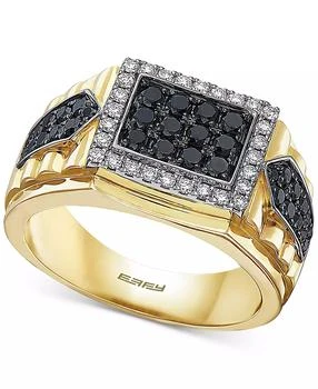 Effy | EFFY® Men
s Diamond Cluster Ring (1 ct. t.w.) in 14k Gold 
White Gold