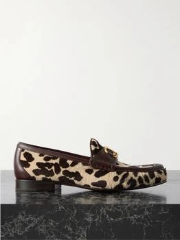 Valentino | Vlogo Signature 20 Leather-trimmed Leopard-print Calf Hair Loafers - Leopard print - IT36