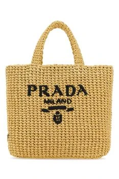 Prada | Prada Logo-Embroidered Open-Top Tote Bag