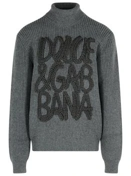 Dolce & Gabbana | Dolce & Gabbana Logo Embroidered Turtleneck Knitted Jumper