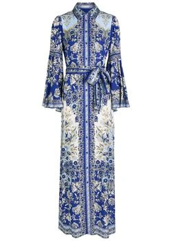 Chassidy printed maxi shirt dress