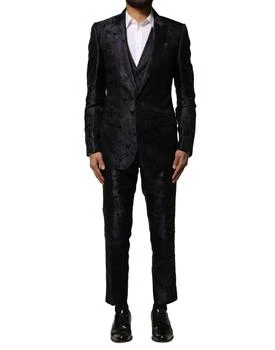 Dolce & Gabbana | Jacquard 3 Piece Single Breasted Men's Suit