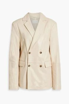 Loulou Studio Davao double-breasted leather blazer