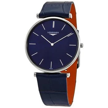 Longines | Longines Blue Sunray Dial Blue Leather Men's Watch L4.766.4.95.2