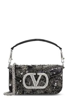 Valentino | Valentino Locò Embellished Foldover Top Small Shoulder Bag