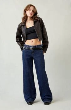 Casey Low Rise Baggy Jeans Dark Indigo