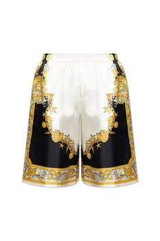 Versace | Versace Coral Theatre Printed Elastic-Waist Shorts