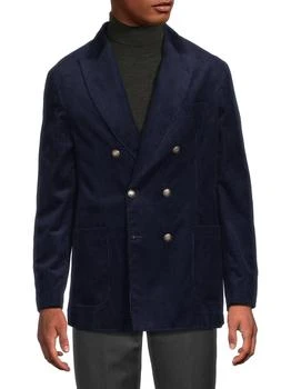 Brunello Cucinelli | Corduroy Cotton Double-Breasted Blazer