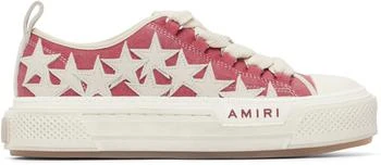 AMIRI | Red Distressed Stars Court Low Sneakers