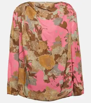 Dries Van Noten | Printed draped blouse
