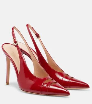 Gianvito Rossi | 105 patent leather slingback pumps