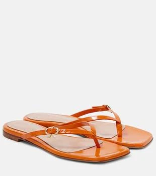 Gianvito Rossi | Ribbon patent leather thong sandals
