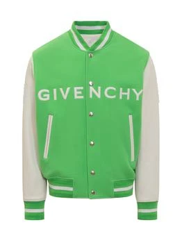 Givenchy | Givenchy Logo Patch Button-Up Varsity Jacket