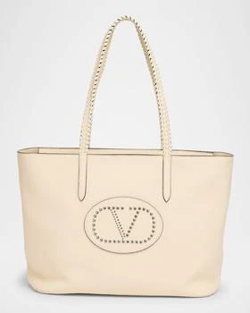 Valentino | Avec Toi Rivet VLOGO Leather Tote Bag