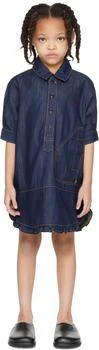 Kids Navy Shirt Denim Dress