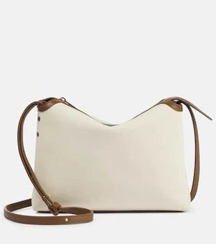 Khaite | Lina leather-trimmed canvas crossbody bag